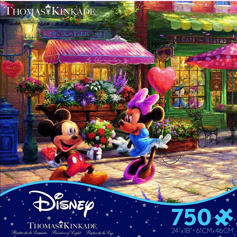 Mickey & Minnie Sweetheart Café - 750 Piece Jigsaw Puzzle